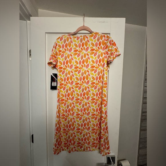 Orange and yellow summer dress - Picture 3 of 3